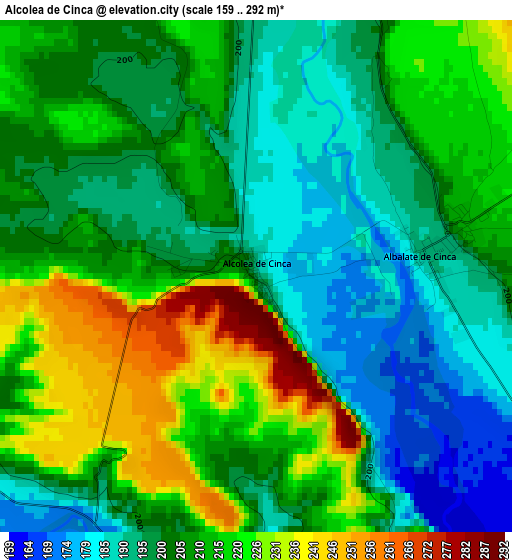 Alcolea de Cinca elevation map