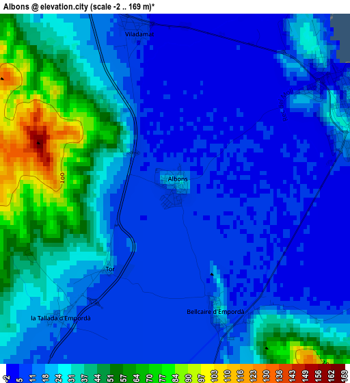 Albons elevation map