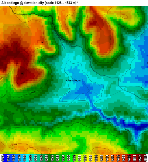 Albendiego elevation map