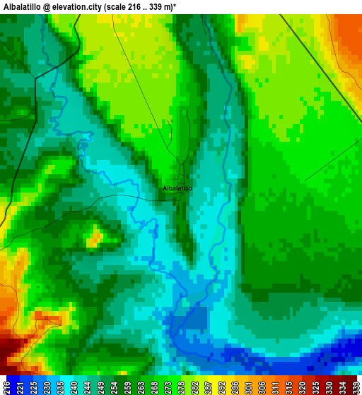 Albalatillo elevation map