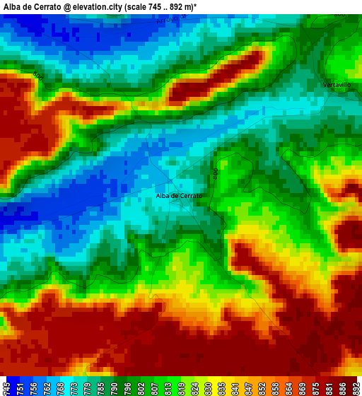 Alba de Cerrato elevation map