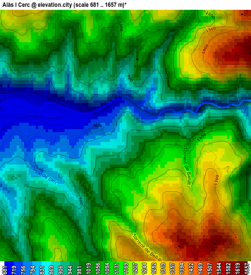 Alàs i Cerc elevation map