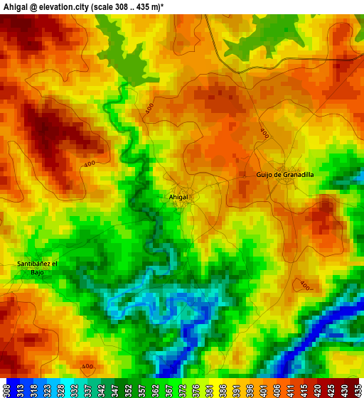 Ahigal elevation map