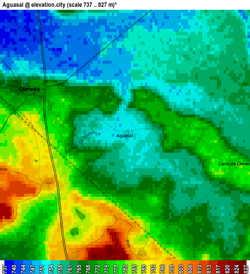 Aguasal elevation map