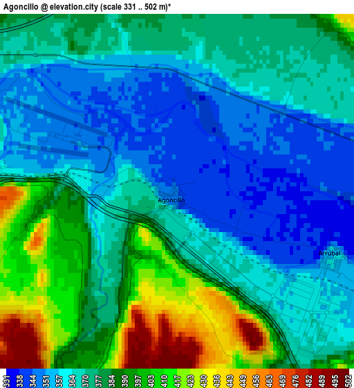 Agoncillo elevation map