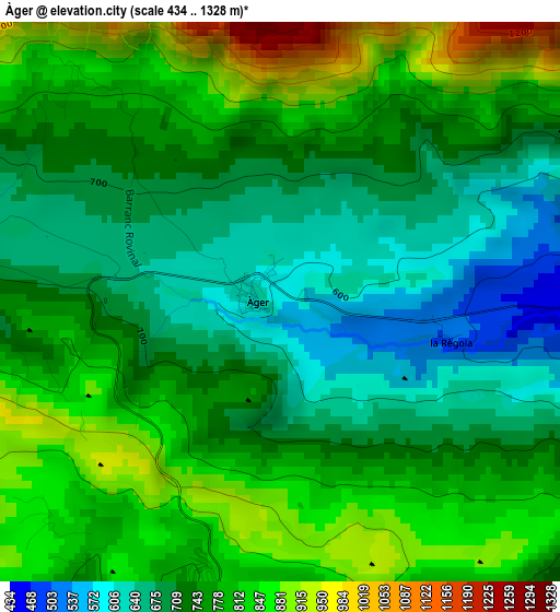 Àger elevation map