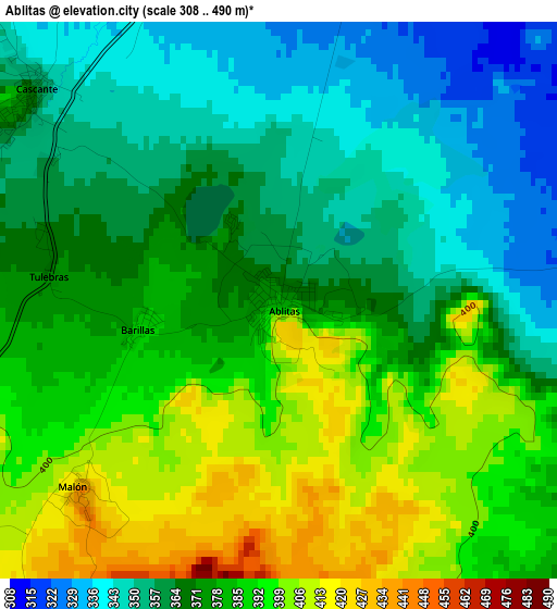 Ablitas elevation map