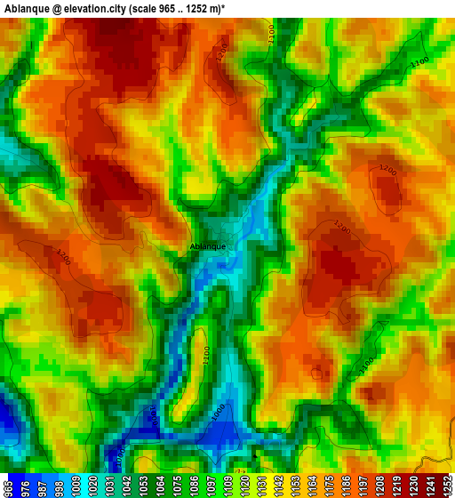 Ablanque elevation map