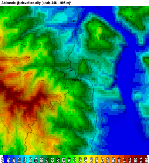 Abizanda elevation map