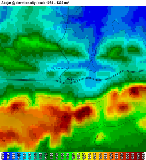 Abejar elevation map