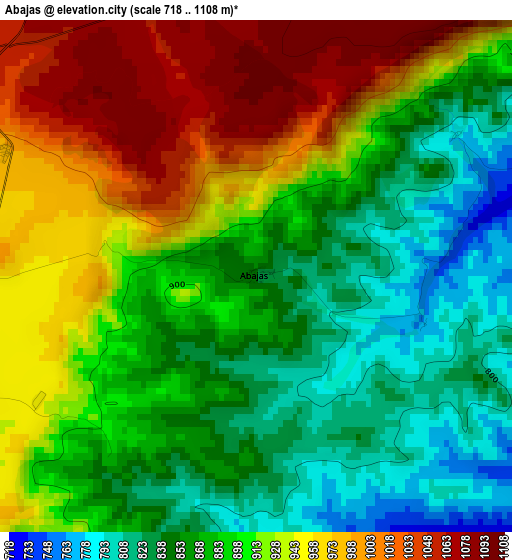 Abajas elevation map