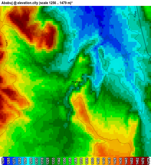 Ababuj elevation map