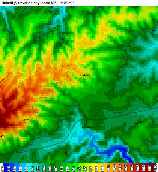 Haberli elevation map