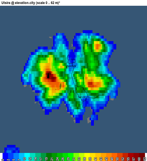 Utsira elevation map