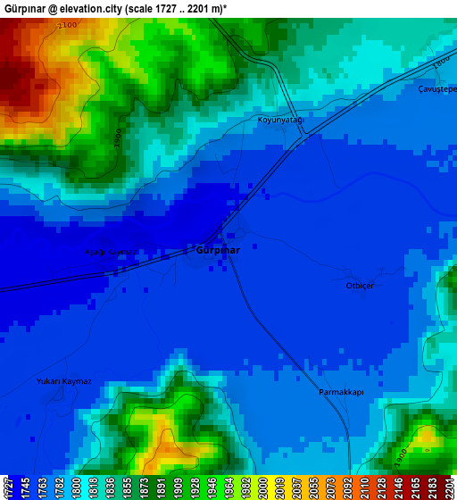 Gürpınar elevation map