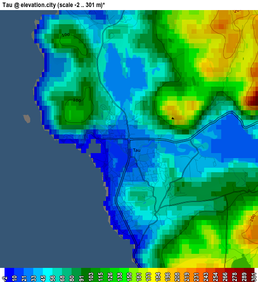 Tau elevation map