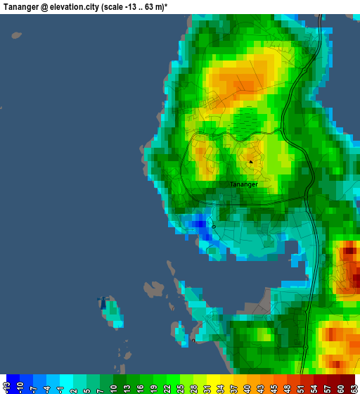 Tananger elevation map