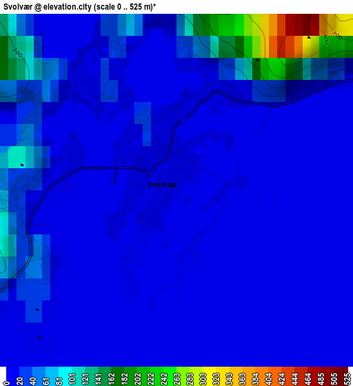 Svolvær elevation map