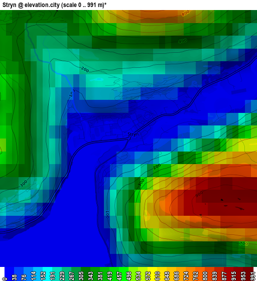 Stryn elevation map