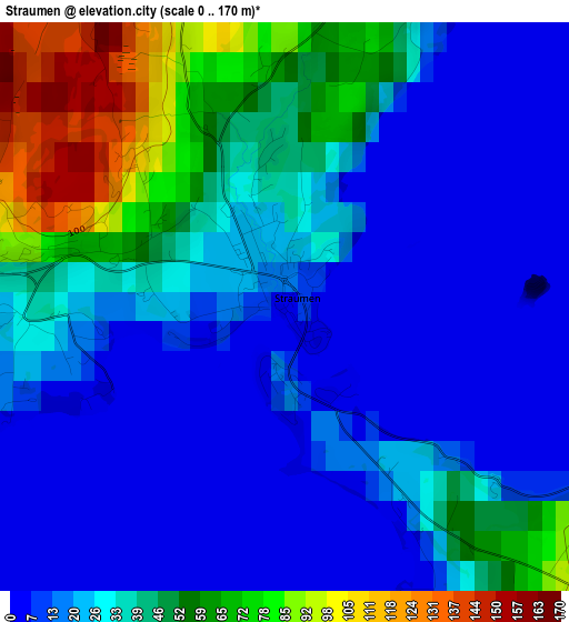 Straumen elevation map