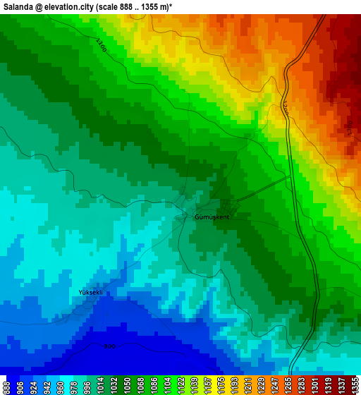 Salanda elevation map