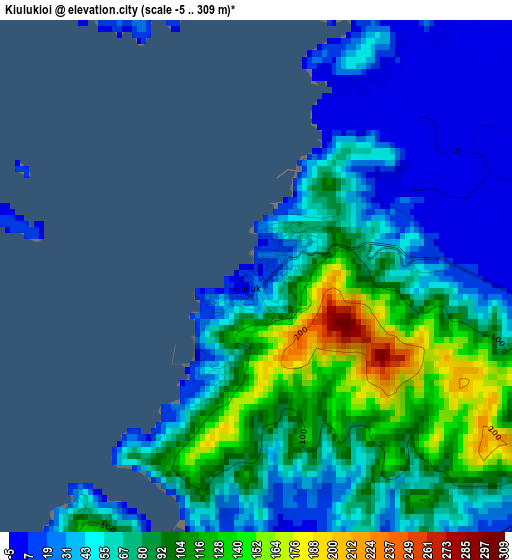 Kiulukioi elevation map