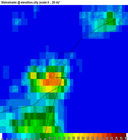 Steinshamn elevation map