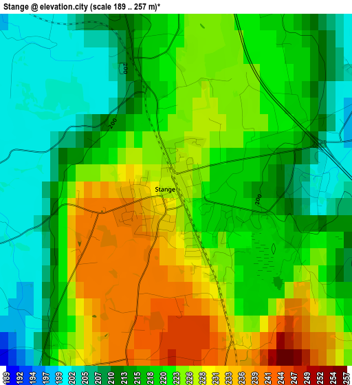 Stange elevation map