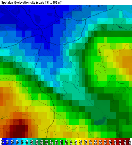 Spetalen elevation map