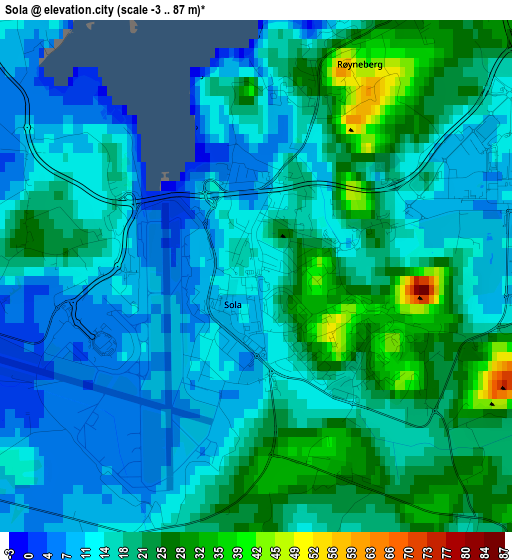 Sola elevation map