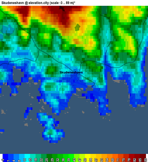 Skudeneshavn elevation map