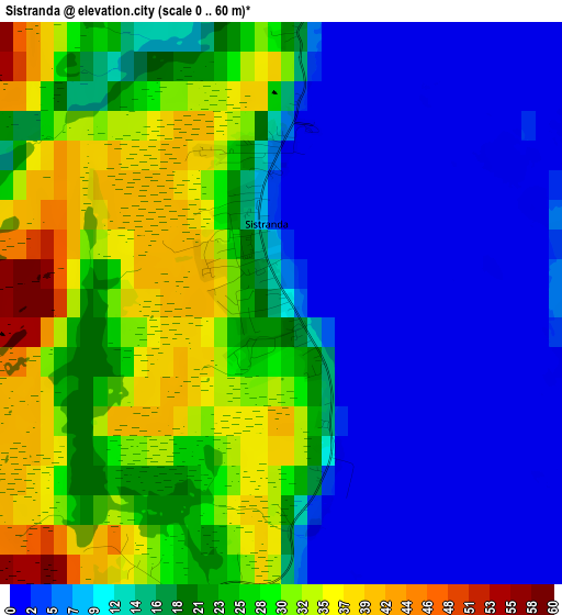 Sistranda elevation map