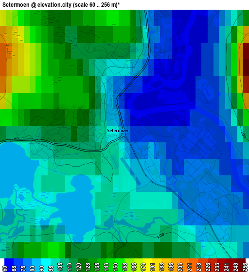 Setermoen elevation map