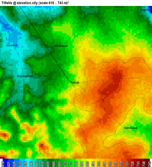 Tilfetis elevation map