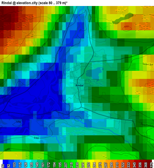 Rindal elevation map