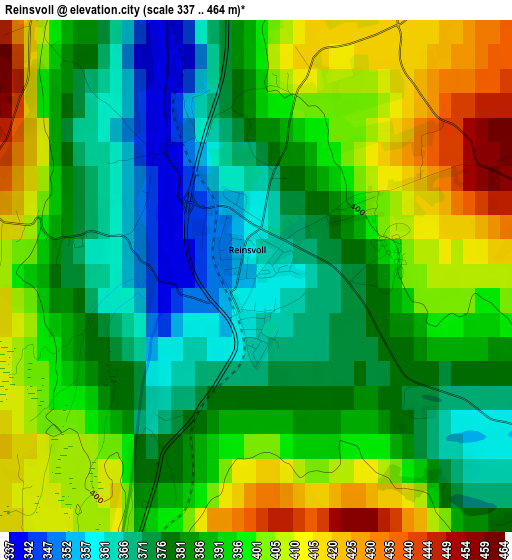 Reinsvoll elevation map