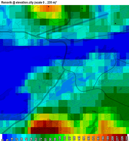 Rensvik elevation map