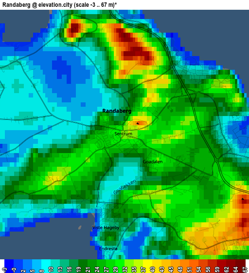 Randaberg elevation map