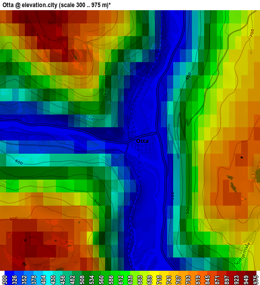 Otta elevation map