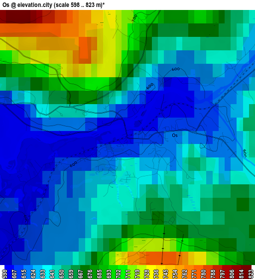 Os elevation map