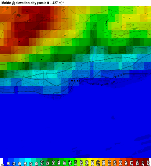 Molde elevation map