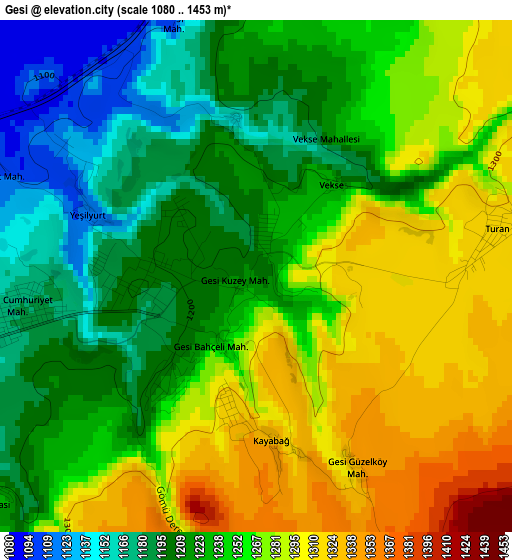 Gesi elevation map