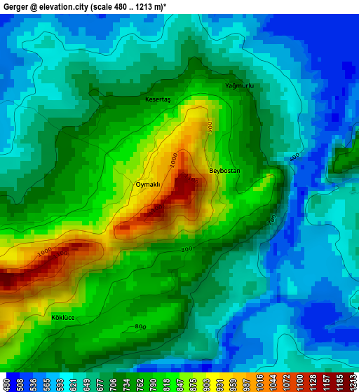 Gerger elevation map