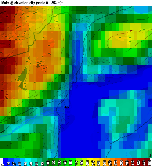 Malm elevation map