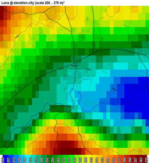 Lena elevation map