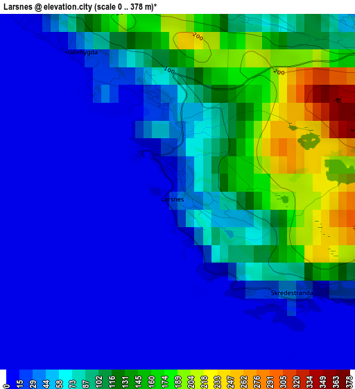 Larsnes elevation map