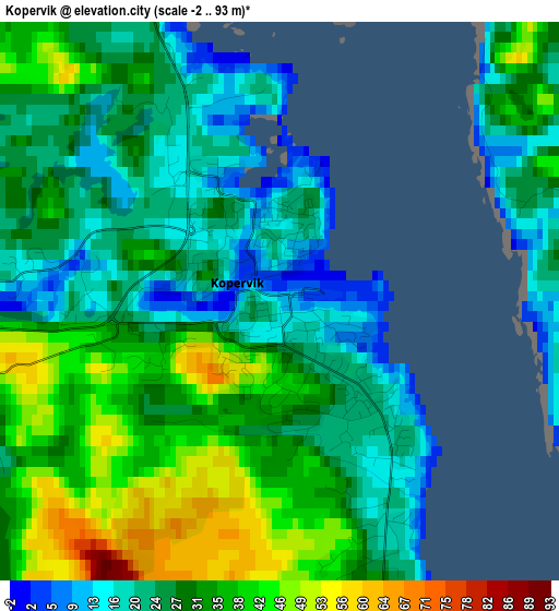 Kopervik elevation map