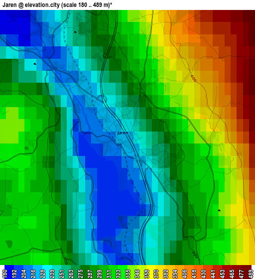 Jaren elevation map