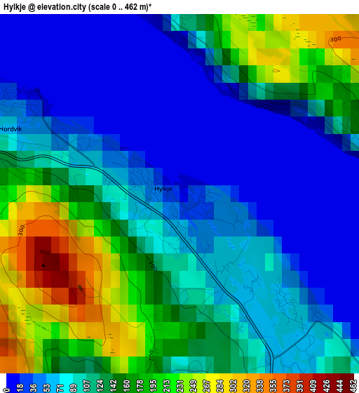 Hylkje elevation map