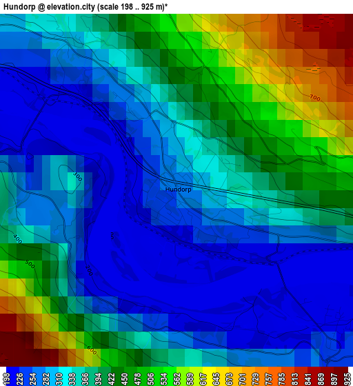 Hundorp elevation map